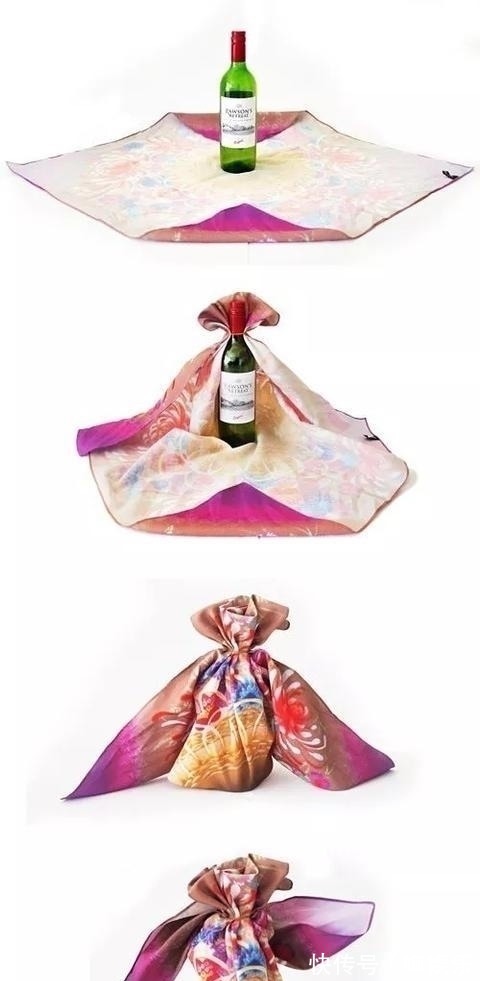 一块布打两个结,变身大容量高颜值收纳包,几十种折法好强大