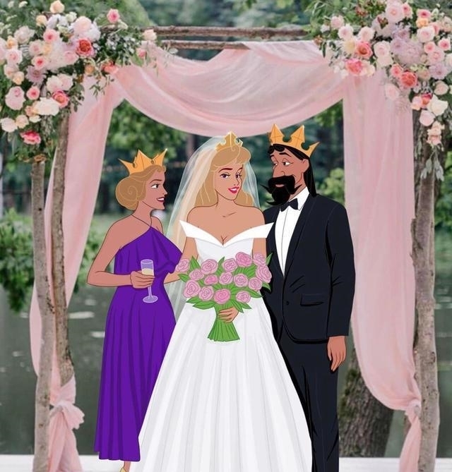 笑容|婚礼中的迪士尼公主,贝儿公主高贵圣洁,白雪公主笑容甜蜜