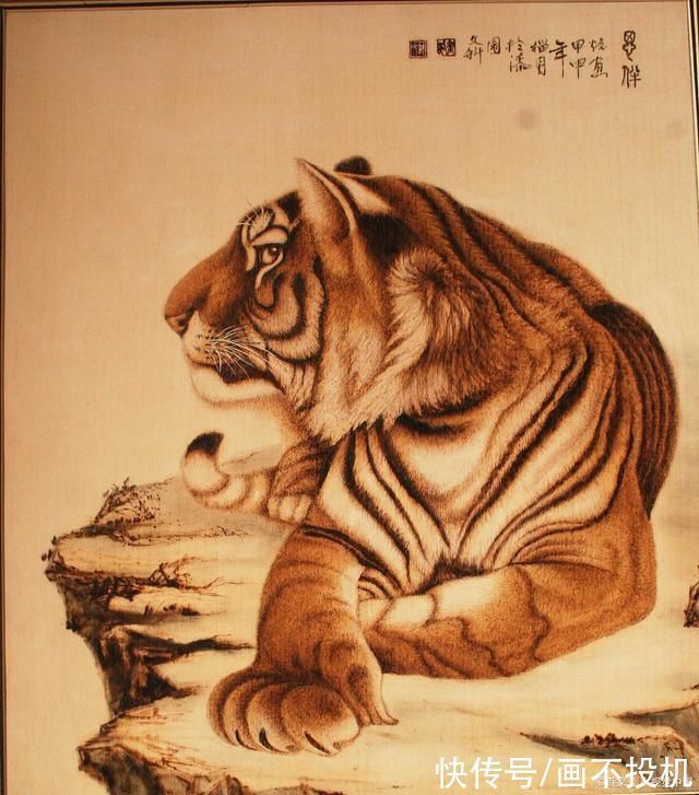 淡彩#素色烙画与上色烙画,一个沿袭了传统,一个惊艳了世人