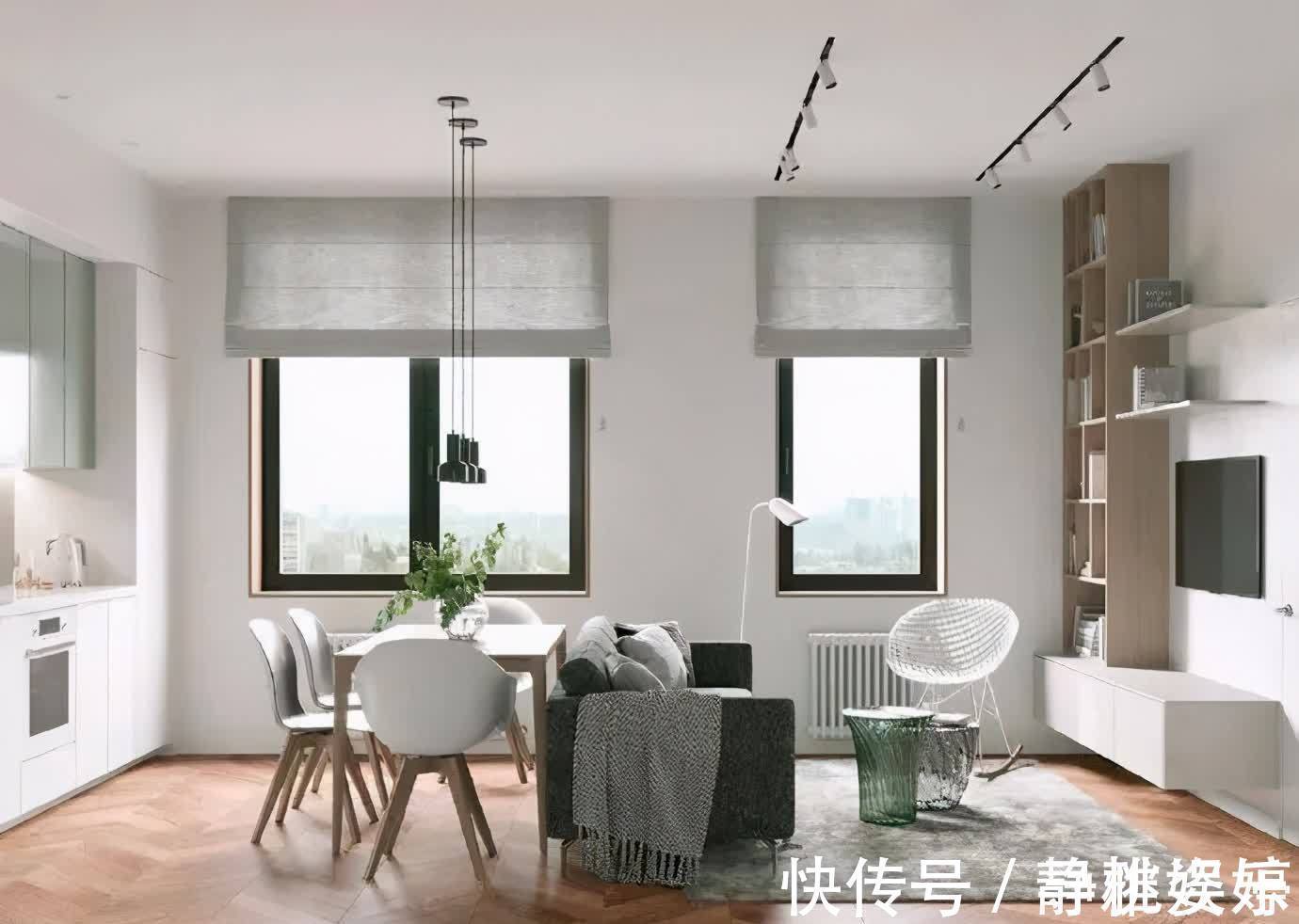 实木|参观邻居的小两居,一进门就被玄关迷住了,薄荷绿点缀空间真清爽