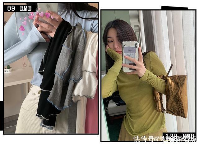 长袖T恤|外套+针织衫,外套+连衣裙,秋冬这么穿时髦又好看