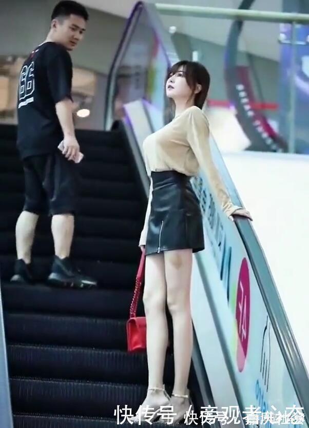 造型 独具风味的皮裙造型，看上去引人注目，又飒又美