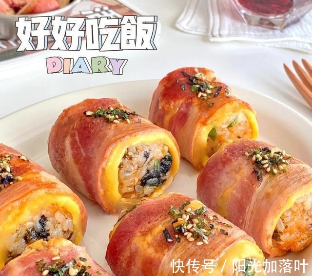 秋冬必备早餐，培根爆浆芝士饭团，一口满足！