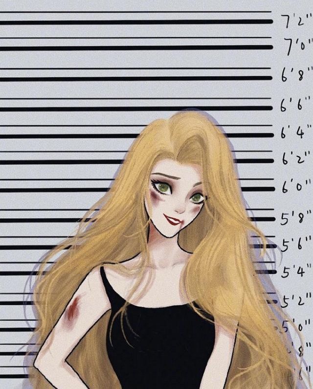 狂气|不同画风的迪士尼公主，白雪公主被抓伤，艾莎一脸淡定很“狂气”