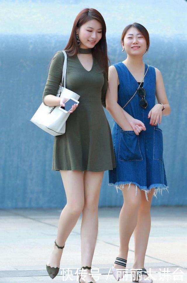 秀丽|洁白的美女,绿色的裙装,穿上身材秀丽,气质高雅