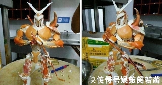 龙虾|吃剩的龙虾壳拼成手办,感觉有点不可思议!真是没谁了