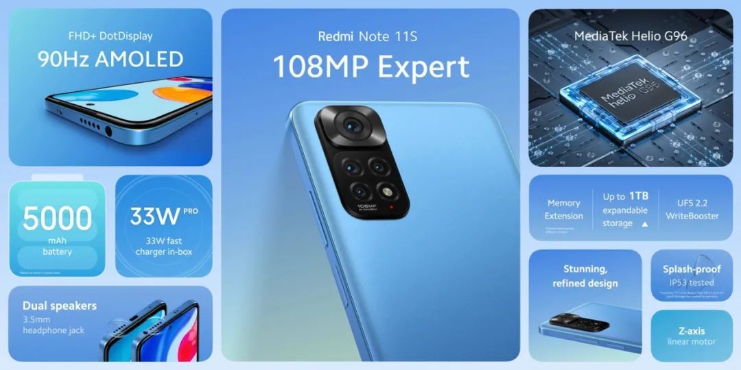 电池|Redmi Note 11系列海外版发布：内置5000mAh电池，支持33/67W闪充