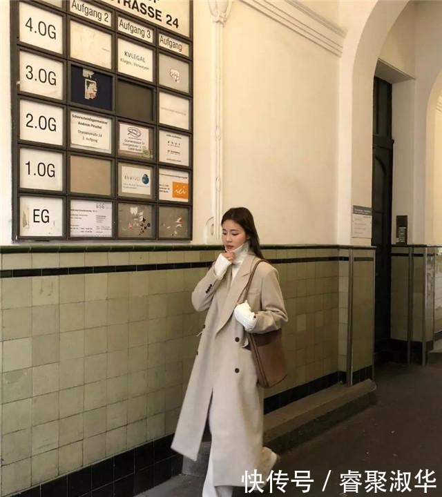 温柔感|说实话,穿大衣就服韩国女生!她们的大衣“重组搭配”,显瘦好看