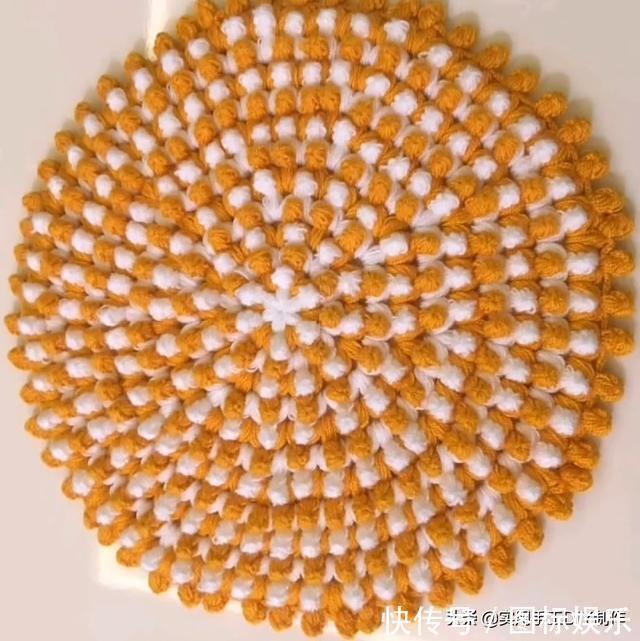 针法@「针织作品」32款只用到一种针法织出来的美垫子,新手留存备用