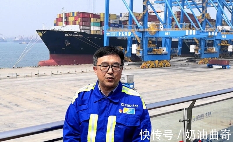 青岛港全自动化码头|创新提升效率 青岛全自动化港口充满科技感