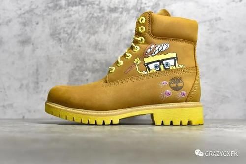 天伯伦|Timberland X SpongeBob SquarePants 天伯伦联名海绵宝宝皮靴