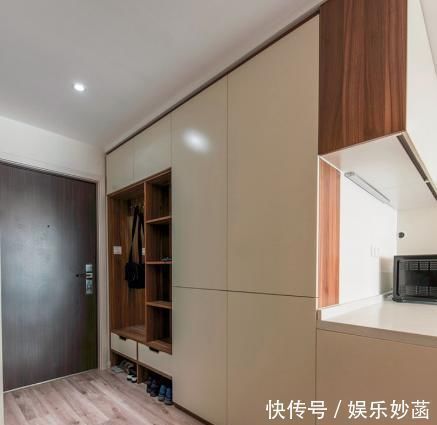 鞋柜|87㎡小户型装修,玄关鞋柜独特设计,小房间榻榻米婆婆看了很满意