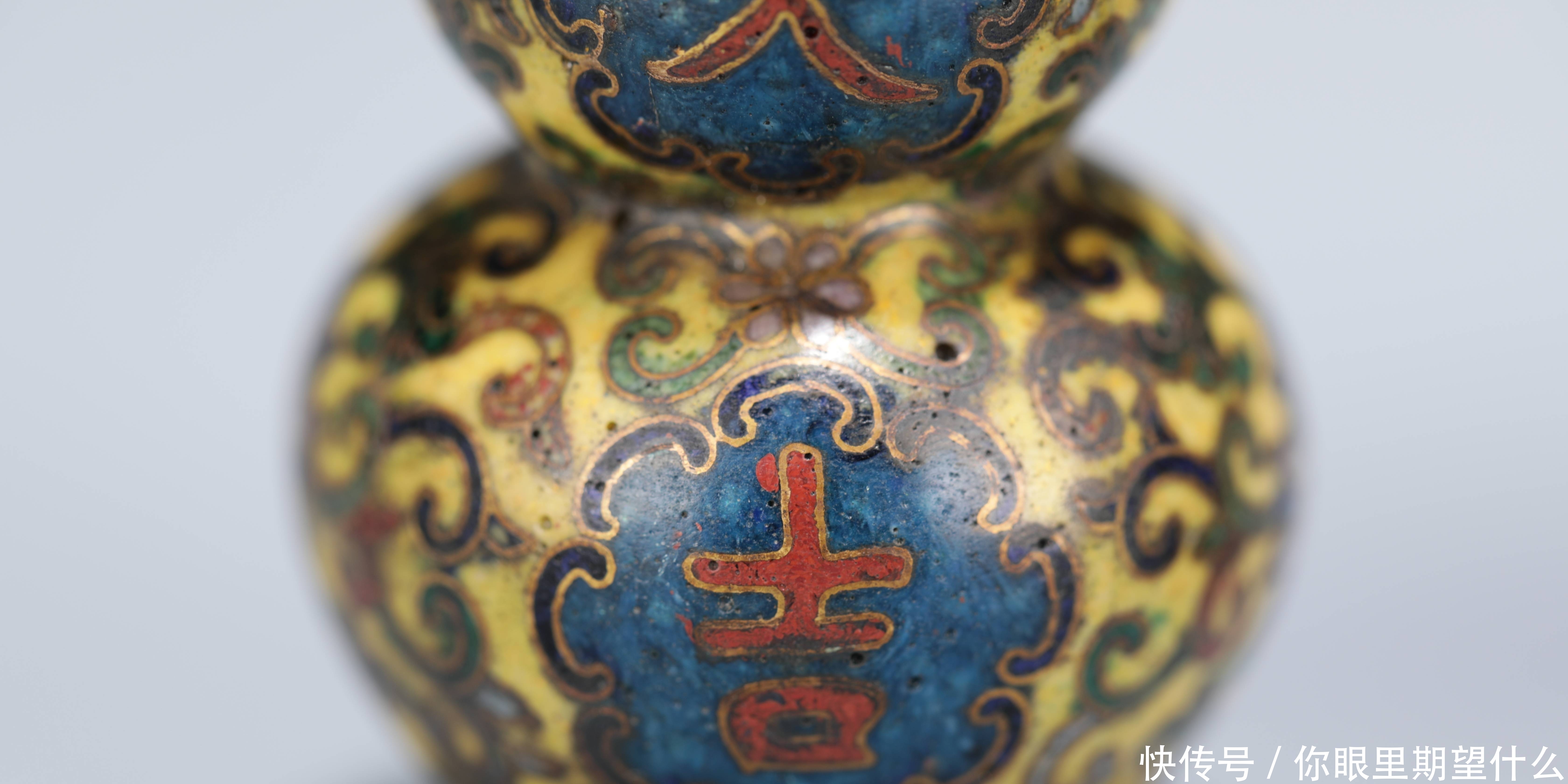 葫芦|清 掐丝珐琅大吉大利葫芦形鼻烟壶一对