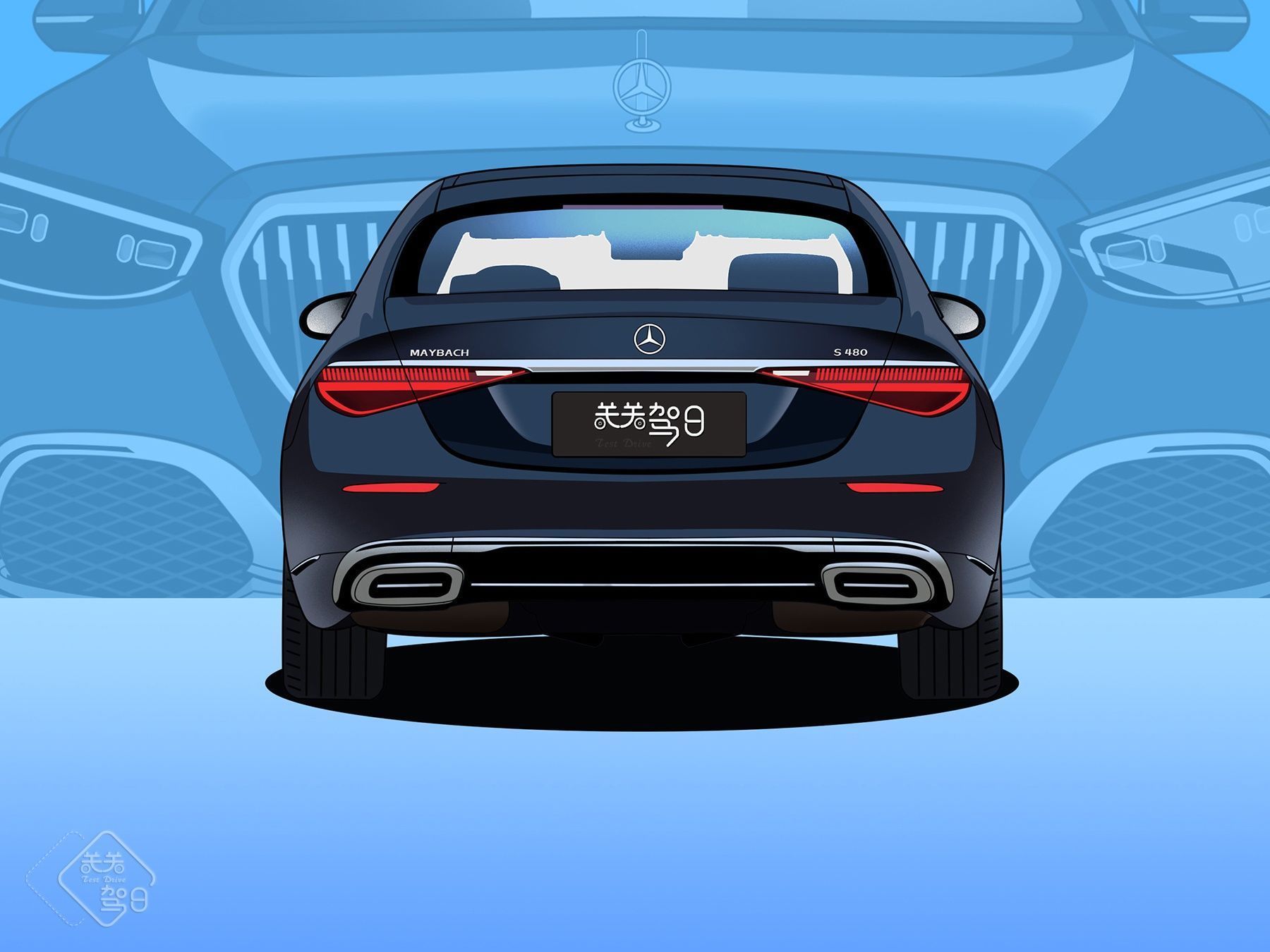 头等舱|关关驾日漫画日记 奔驰迈巴赫S480,150万的陆地奢华头等舱