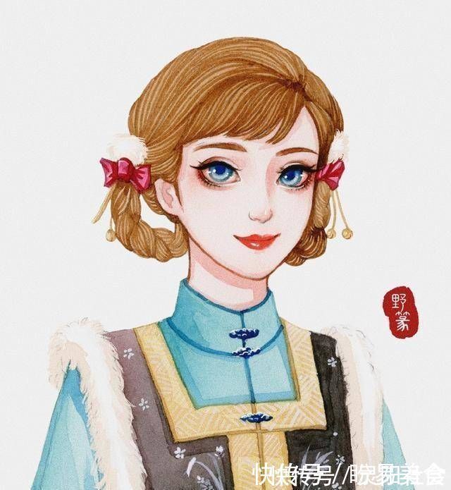 艾莎公主|迪士尼公主穿上汉服,艾莎公主超帅气,白雪公主可爱又俏皮
