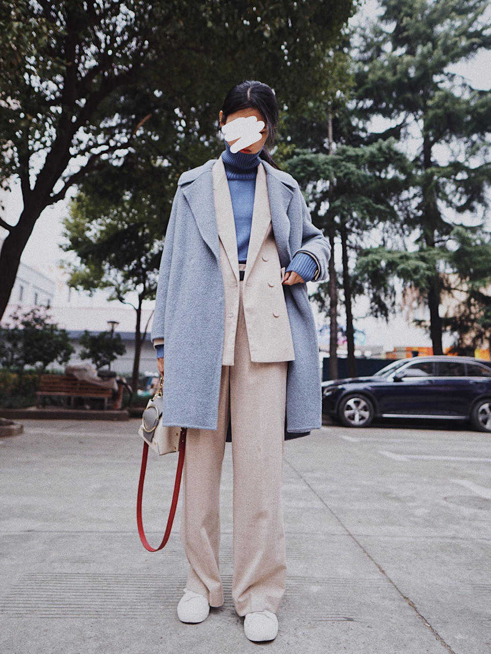 冬天 冬天不想穿羽绒服怎么办?试试毛呢大衣+西装,提升气质又保暖!