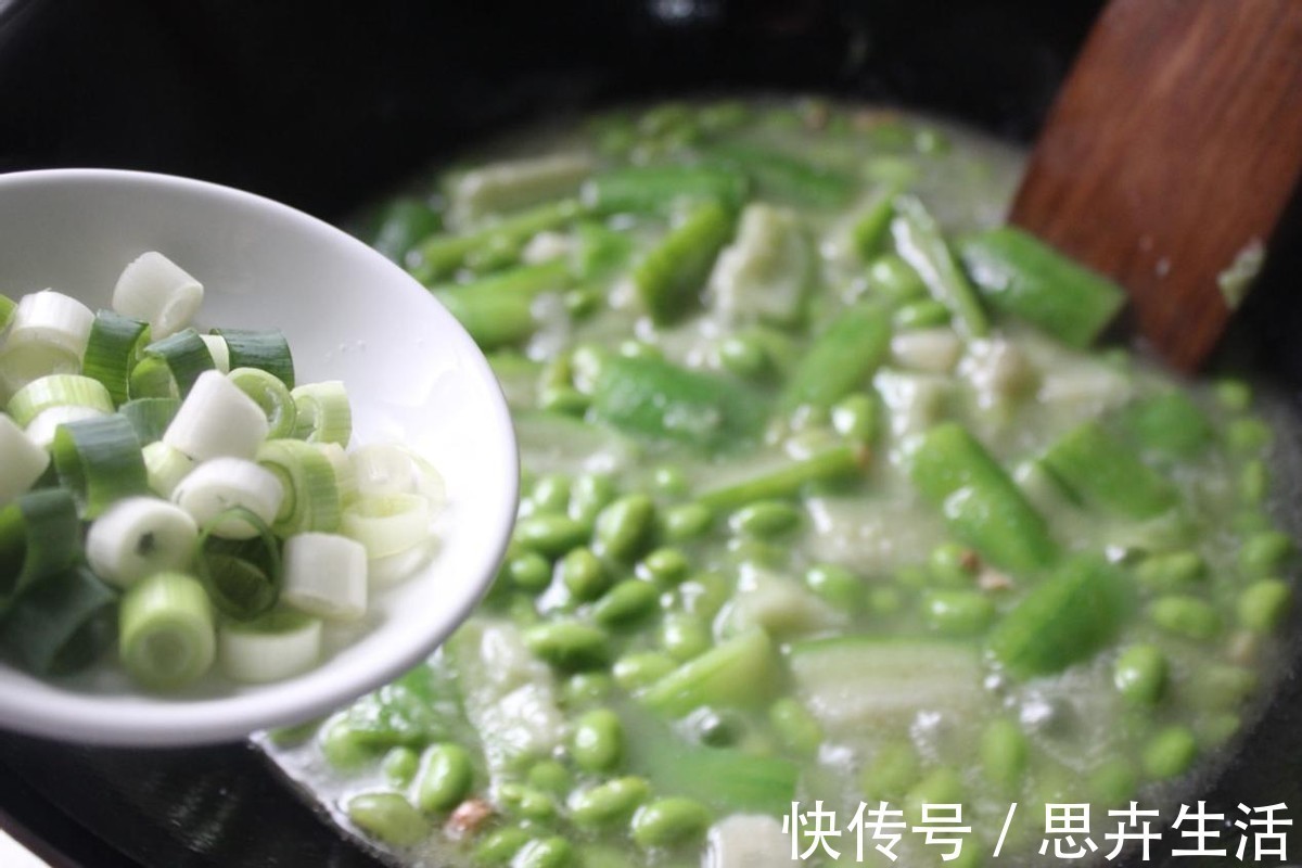 配菜|1根丝瓜,半斤毛豆,教你做这道夏日清凉小菜