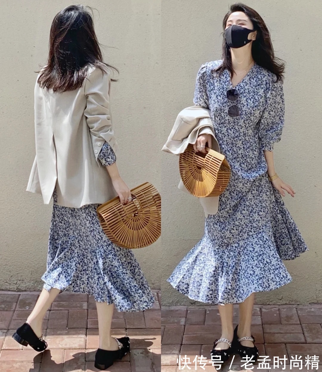 半身裙|适合打造高级气质的蓝色系搭配,营造放松的精致感,和夏末绝配