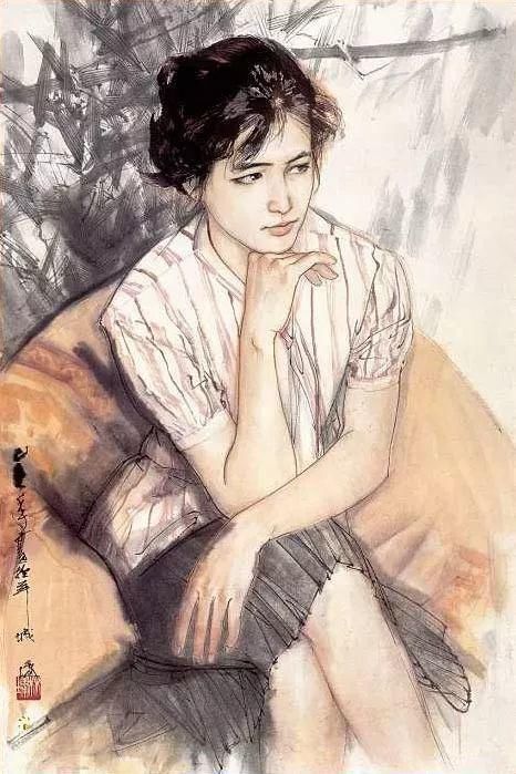 广美教授林墉笔下的女人体国画，俏丽、灵动，勾人魂魄，养眼！