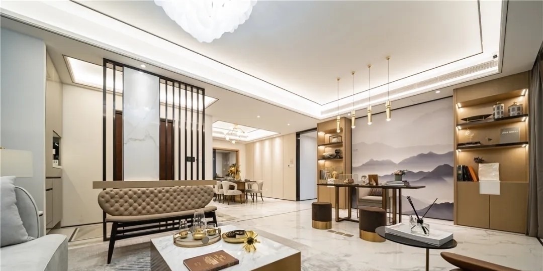 客厅|95后小伙子的“豪宅”,165㎡新中式之家,水墨乘风,叫人佩服