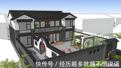 中式|为了孝敬父母，他拆掉300㎡祖宅，自建中式别墅，效果图太美了