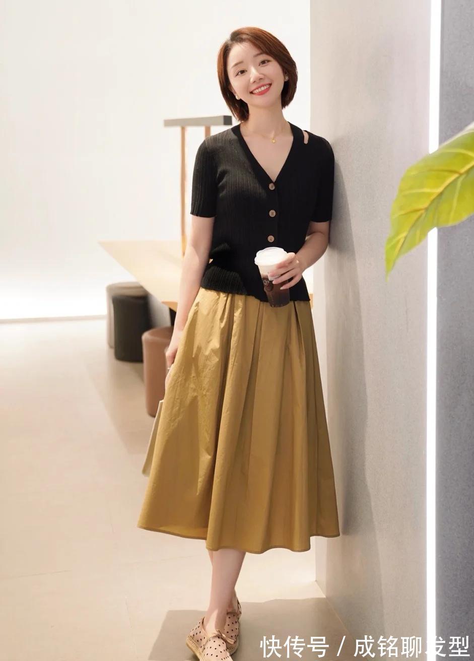 翻领|短发搭配领口最关键,按照博主的穿搭方法,让你轻松穿出天鹅颈