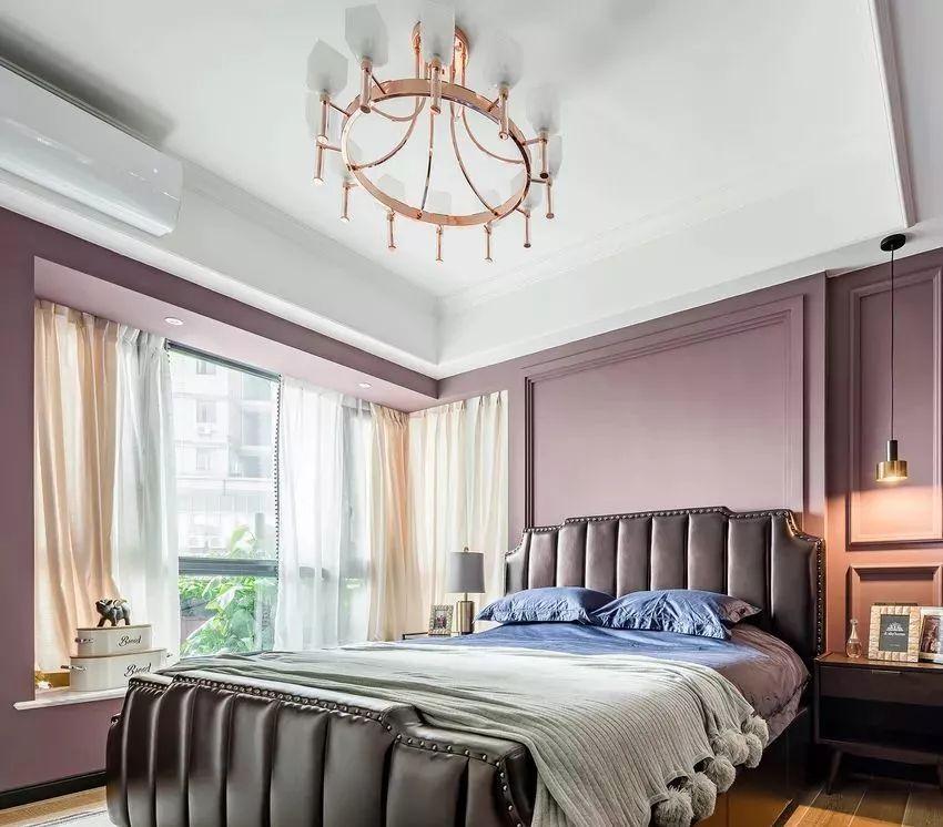 搭配|轻奢雅致的美式风卧室，让你的小户型显得更加温馨大气