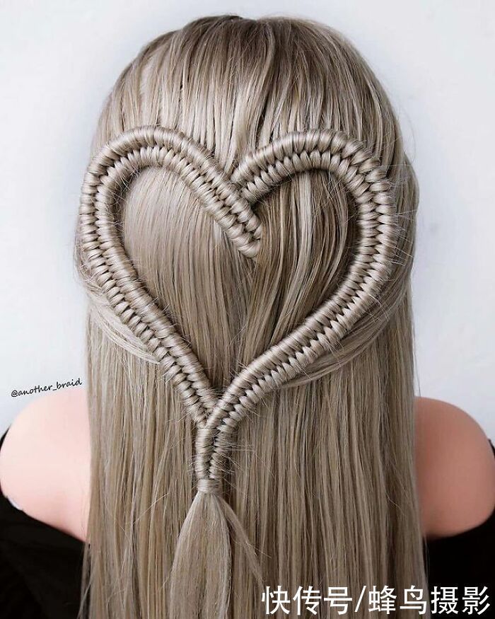 网红达人|65张编发照片,这哪是编头发分明是画画,图3这发型一次要半天