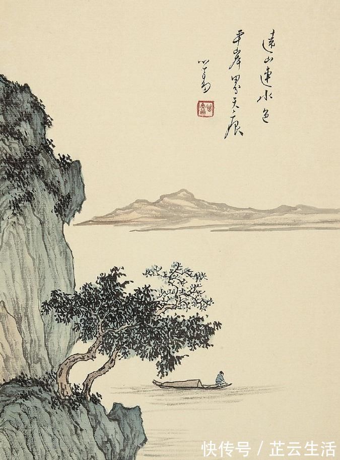 作品!溥儒绘画大器晚成,寄情山水有画必有诗,风格不输张大千