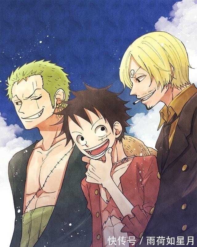 路飞|海贼王草帽团三大主力壁纸分享,三人版巨型大皇帝也有灵魂