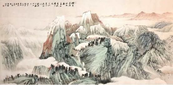 张大千!国家一级美术师倪磊——作品峰峦叠嶂巍峨挺立