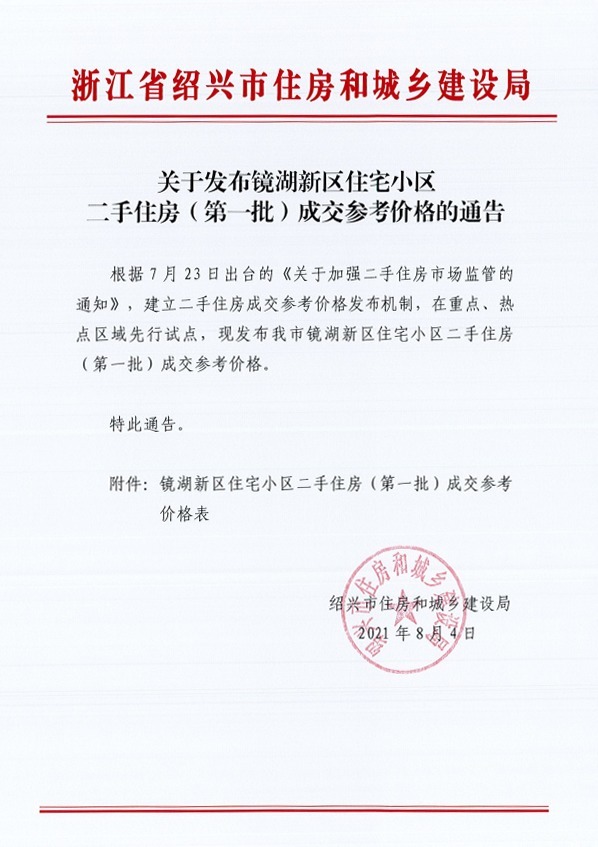 房价|房价一夜回归3年前!绍兴第一批二手房成交参考价,你看懂了吗?