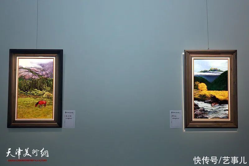 天津长城书画院|意象泼彩 随心运化——“霍然泼彩画展”在天津润松美术馆开幕