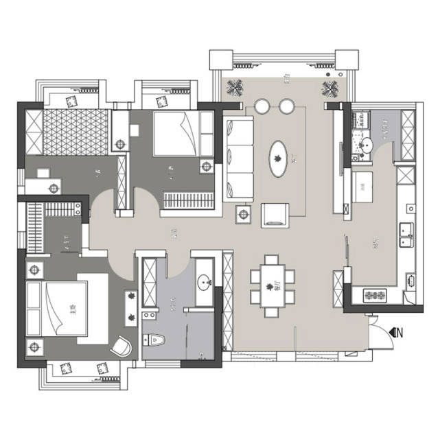 现代风|122平现代风三居室,让时光欢喜,在平淡的归属中感受生活魅力