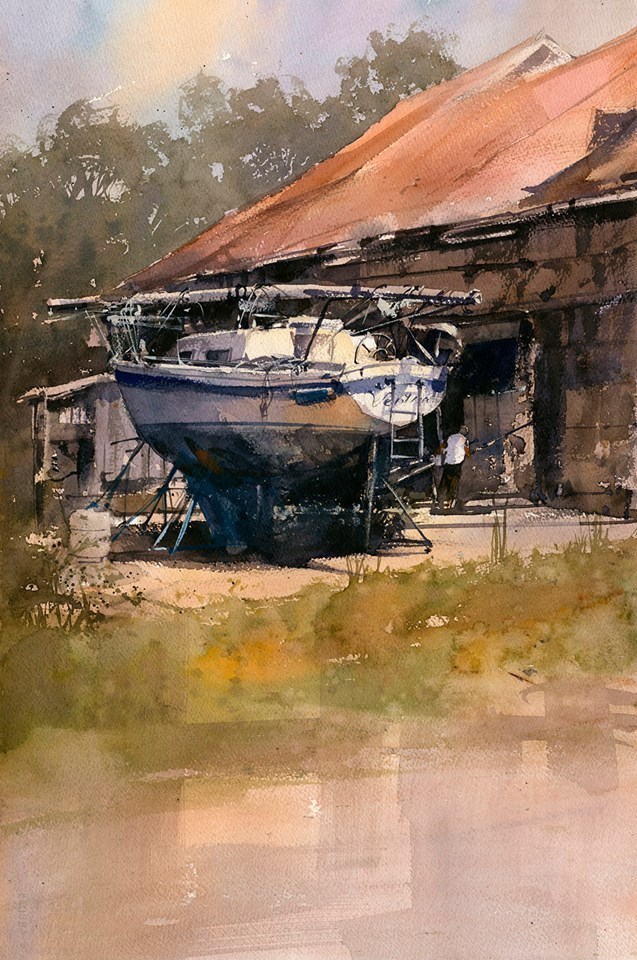 弗拉迪斯拉夫!印象水彩/美国当代艺术家弗拉迪斯拉夫水彩作品