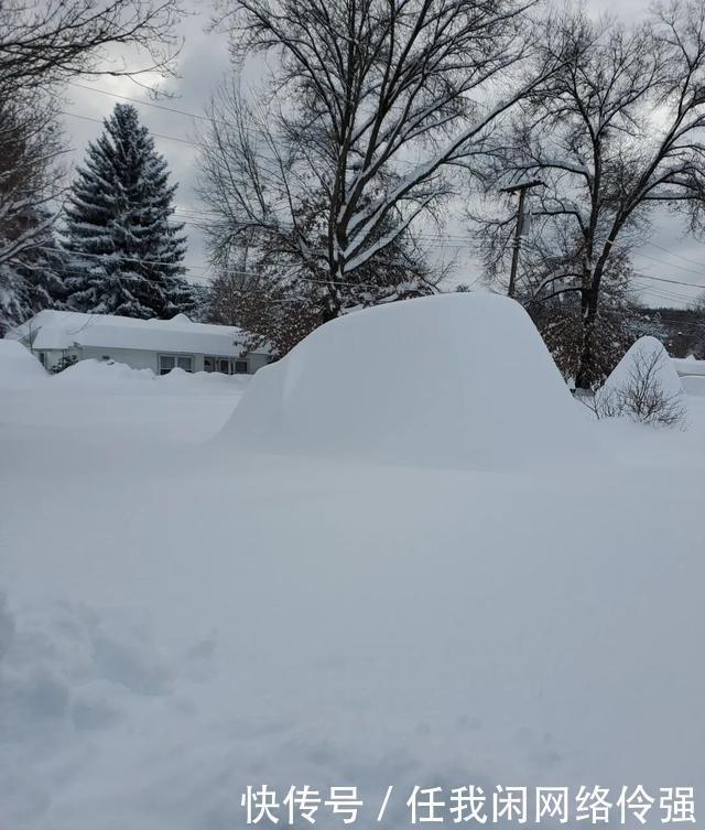 纽约州天降暴雪足足一米厚！车和房全都被埋了，只剩白茫茫！