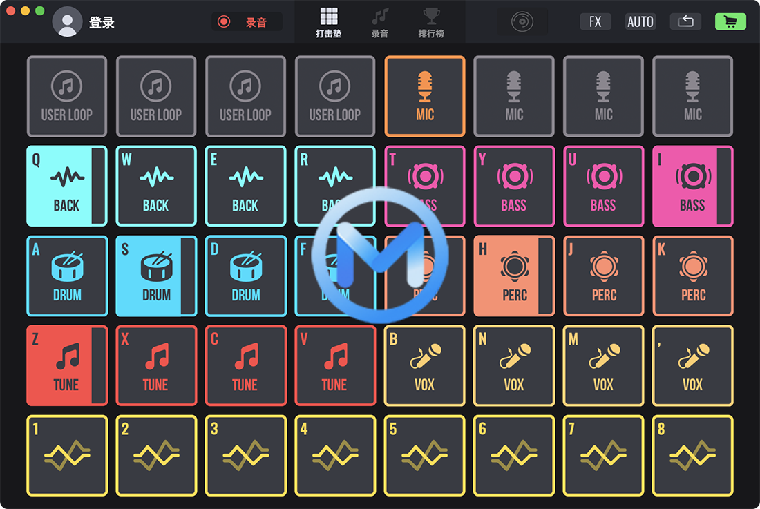 DJ Mix Pads 2 For Mac v16.0.0(6.0.0) 制作音乐打击垫和电鼓垫