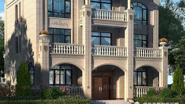 罗马柱|农村别墅还能这样建12室10厅还带娱乐室,就是这么气派