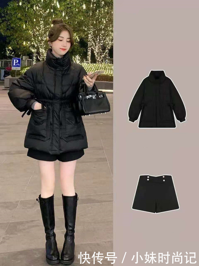 搭配|对色彩不够敏感担心出街尴尬，羽绒服一黑到底，给你温度与风度