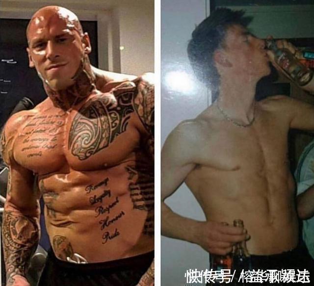 米高|2米高的他比巨石强森大一圈，瘦竹竿变肌肉巨兽，娇妻只有1米6