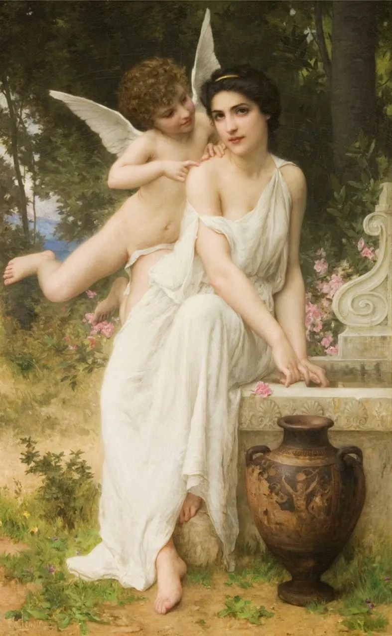 粉红玫瑰@法国画家 查尔斯笔下的仙女,用“风华绝代”形容,真不为过