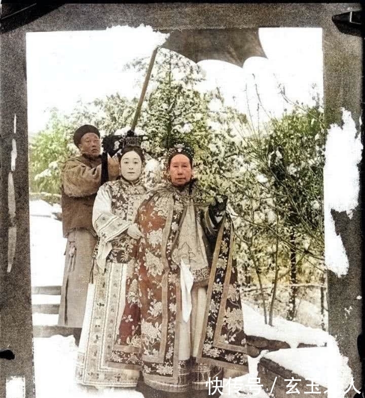 花园|慈禧太后后宫花园赏雪,珍贵老照片被爆