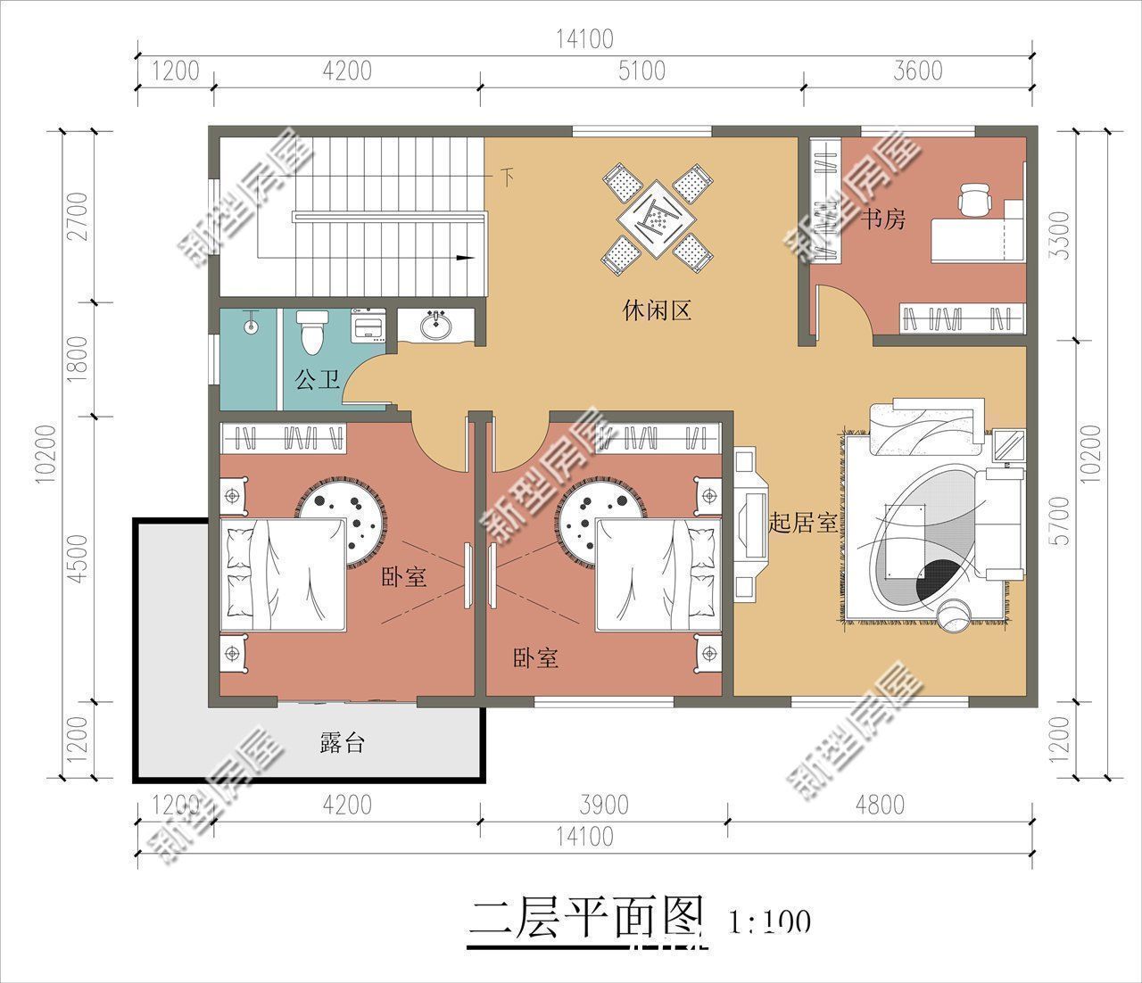 占地面积|占地100多平，多卧室设计，这样的农村别墅25万能盖起来吗？
