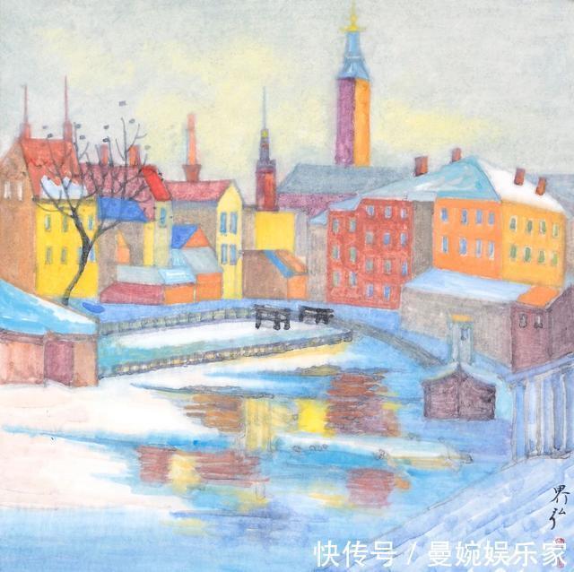 山水画!一组好看的水墨画离不开那些搭配和谐的色彩