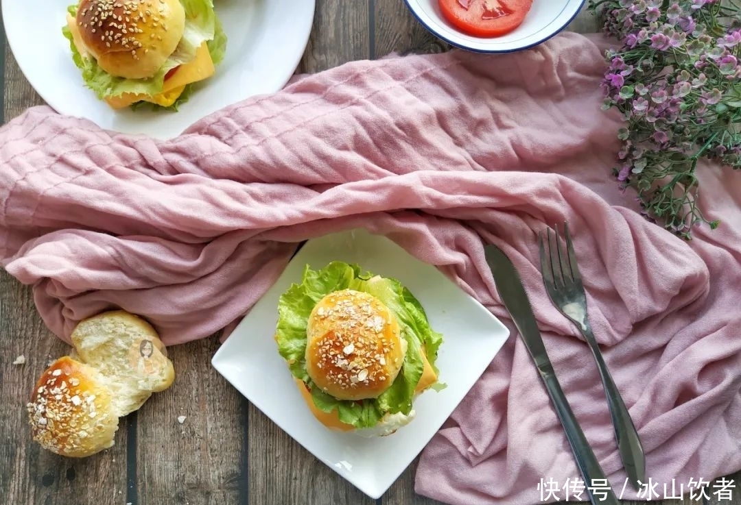 制作|教你制作奶香汉堡胚,一次发酵,松软香甜,营养健康放心吃