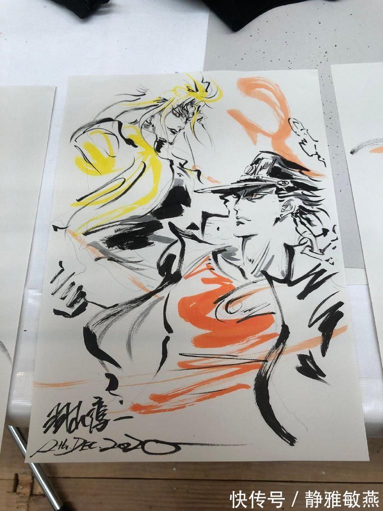 画作|JOJO的作画监督羽山淳一绘制的承太郎、迪奥和波波,都很邪魅