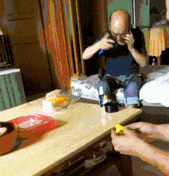 |搞笑GIF段子:头发就是这么梳没的,你确定还要梳下去?