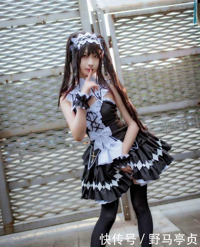 少女|時崎狂三的cosplay,配“黑絲”女仆裝的狂三只讓人想把她抱回家
