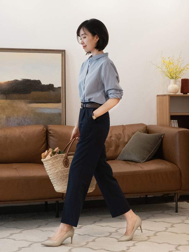 搭配|“上班”穿什么衬衫好看?波点衬衫、蓝色衬衫搭配指南,高级洋气