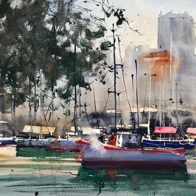 艺术家!世界上最有激情的水彩艺术家,这才是真正的水彩大师!